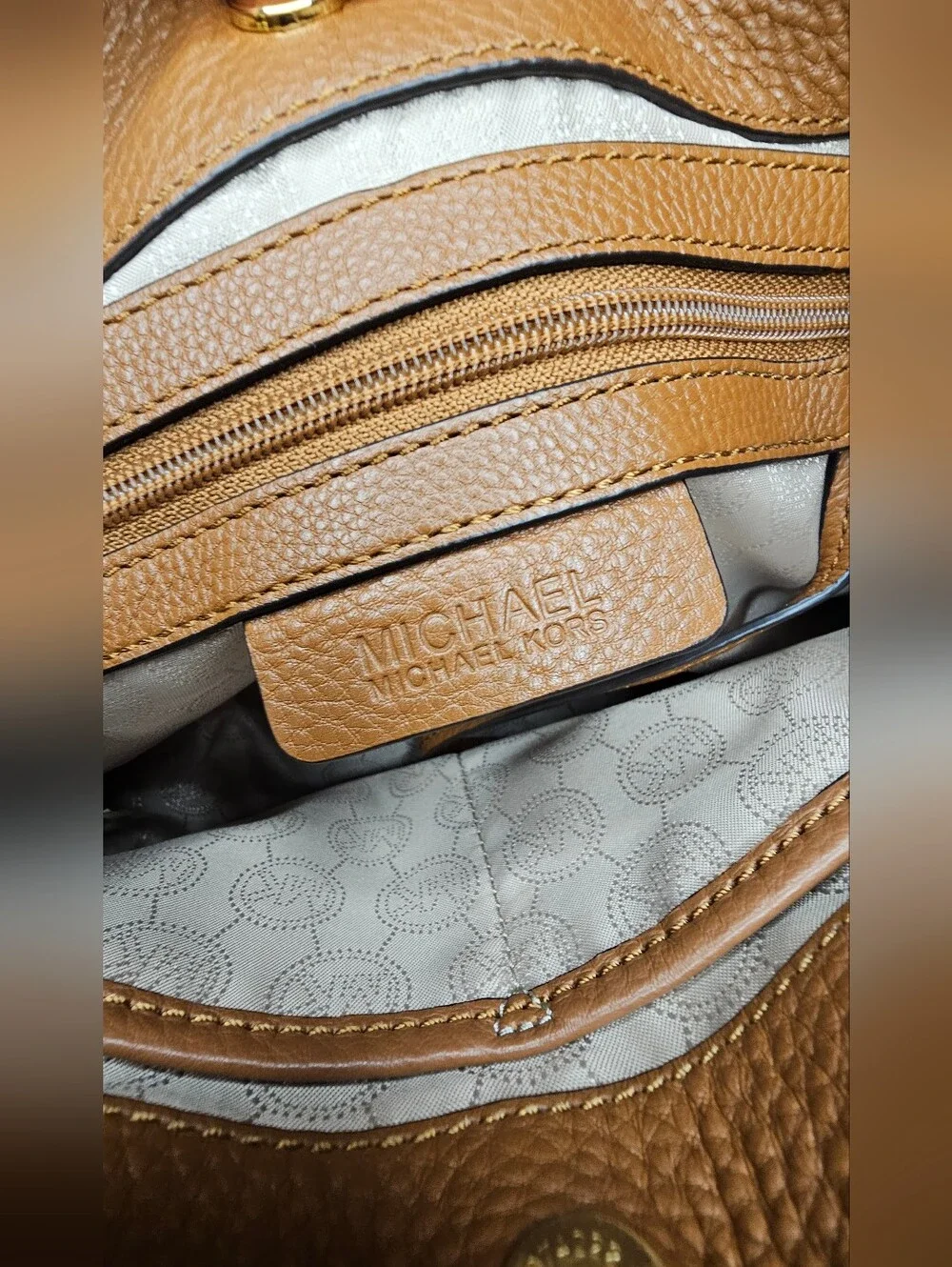 Michael Kors Brown Leather Shoulder Bag